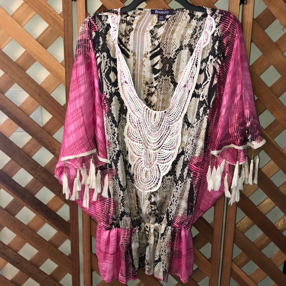 Beautiful Snakeprint Blouse or Swimsuit cover
